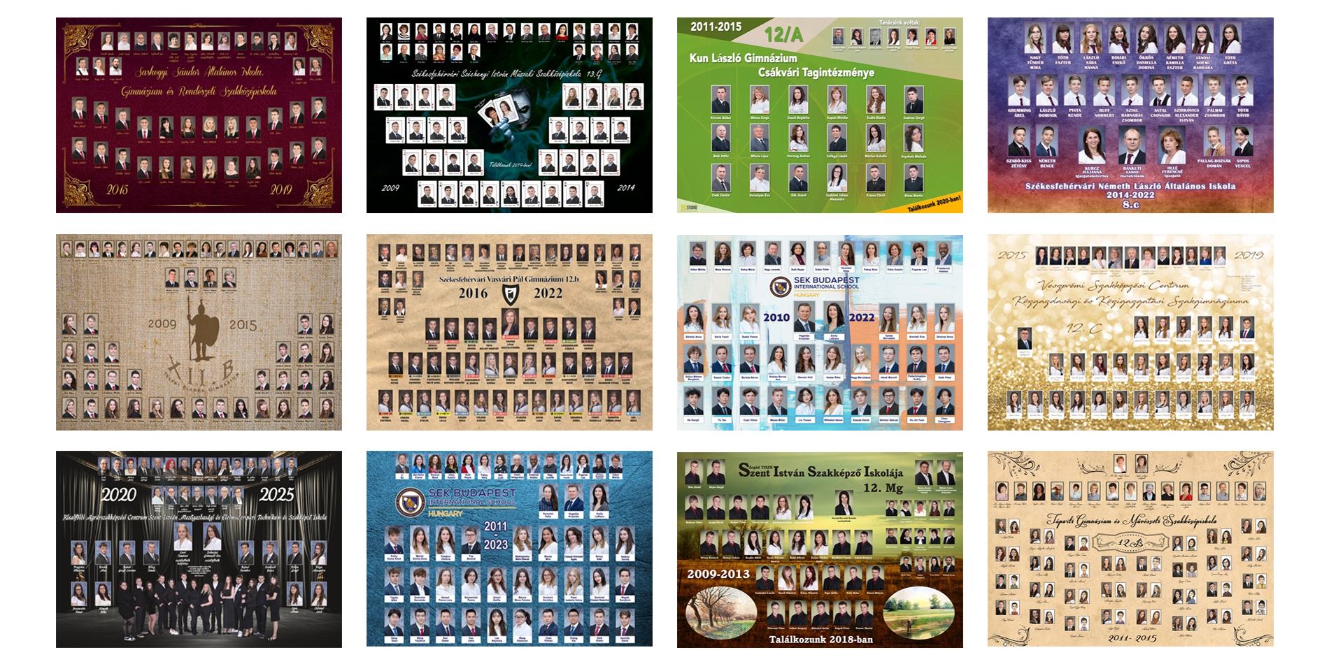 Tablókészítés referenciák, Budapest
